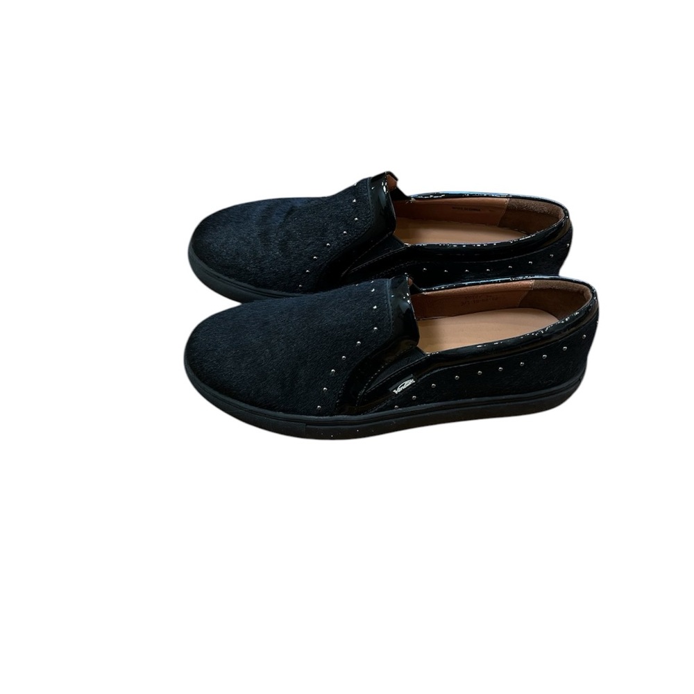 Venettini Black Suede Loafers with Perforated Design